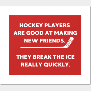 Hockey Player Pun Posters and Art